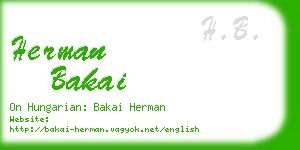herman bakai business card